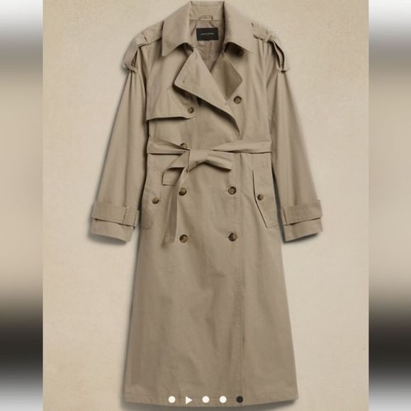 Banana Republic classic cotton twill trench coat. In Maverick tan. NWT - Picture 3 of 8